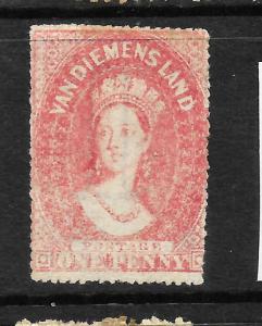 TASMANIA  1868-69  1d    QV   MLH  SIGNED  P19   SG 118