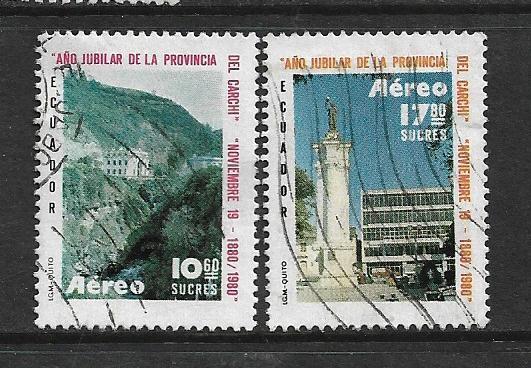 ECUADOR,C707-C708, USED, GOVERNERS PALACE 1980