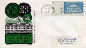 COLUMBIA UNIVERSITY - NORRISTOWN, PA   1956  FDC17874