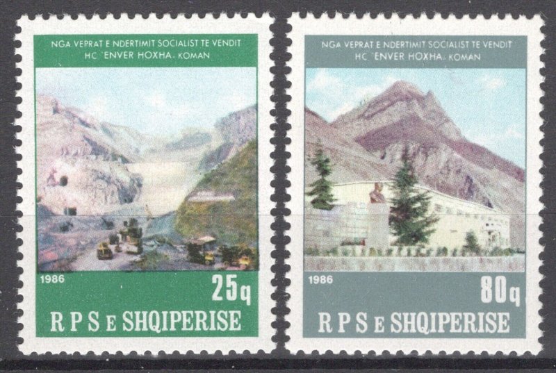 Albania 1986 Hydro-electric power station, Koman MNH VF