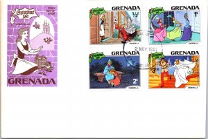 Grenada FDC 1981 - Cinderella, Christmas Cover - Block of 4 - F65030