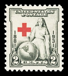 Scott 702 1931 2c Red Cross Issue Mint XF NH