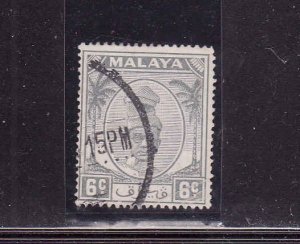 Malaya Perak-Sc #109-used-6c gray-1950-