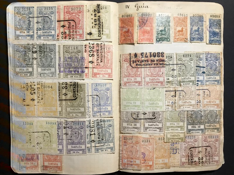 Argentina Revenue Stamps Mint/Used 1884-1912 (1100 Stamps)