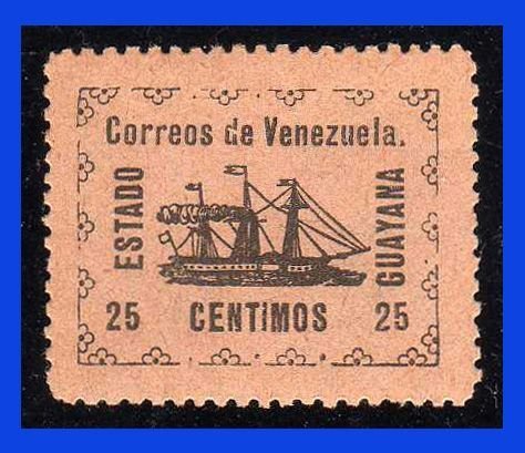 1903 - Guyana - Venezuela - Scott n  05 - MNH - Vapor Banrigh - VE - GU- 68