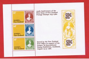 New Zealand #703a MNH  Stamps on Stamps Souvenir Sheet   Free S/H