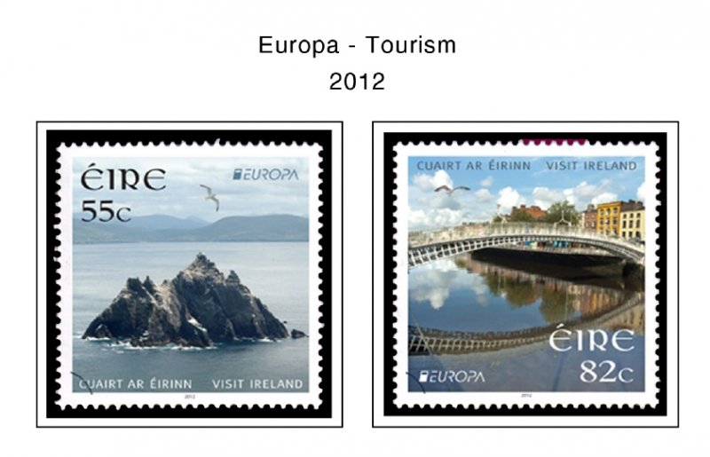 COLOR PRINTED IRELAND 2011-2020 STAMP ALBUM PAGES (60 illustrated pages)