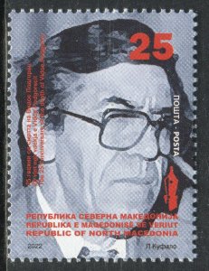 331 - NORTH MACEDONIA 2022 - Vidoe Podgorec - Writer - Poet - MNH