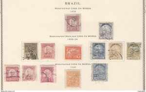 Bra047 1925,6 Brazil Various Perforations And Tints Watermarked Casa Da Moeda...