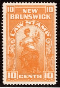 NBL13, 10c, MNHOG, DEX, New Brunswick Law, 1940, Canada, Revenue  Stamp
