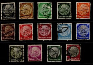 Germany #415-429 Short Definitive Set Used