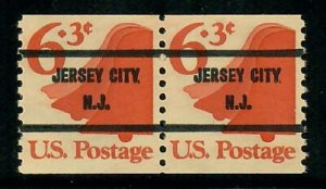 1518a Liberty Bell MNH Precancel coil pair:  Jersey City, NJ