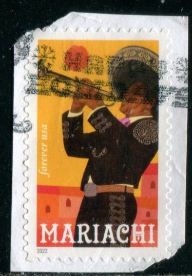 5707 US (60c) Mariachi SA, used on paper