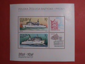 P0LAND STAMP: 1986 SC#2730a FERRY BOATS  S/S  MNH  SHEET - VERY RARE