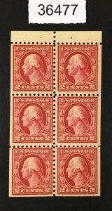 US STAMPS # 425e MINT OG NH BOOKLET PANE $30 LOT #36477