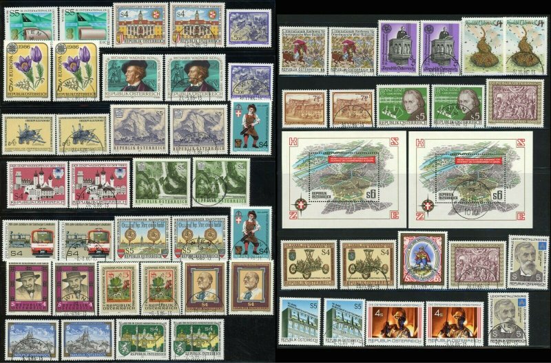 AUSTRIA 1984-1992 Complete Collection Mi#1763-2083  Postage Stamps Used MNH VF