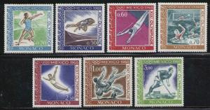 MONACO 1968 MNH SC.676/681+C74 Olympic Games Mexico