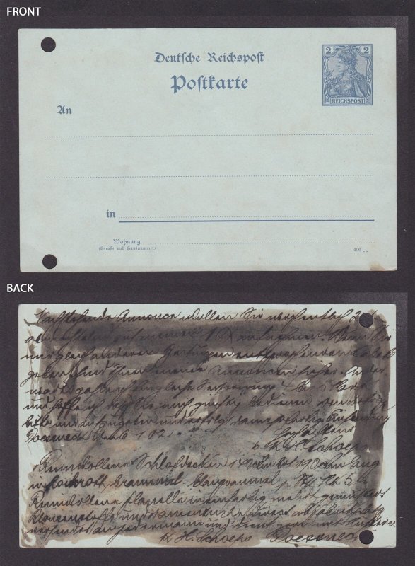 GERMANY, Pre-stamped postcard Mi #P44, Used