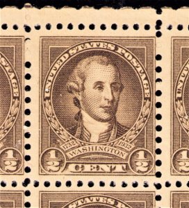 US Stamps SC# 704 George Washington 1/2c PB of 8 MNH 1932 Broken  Circle