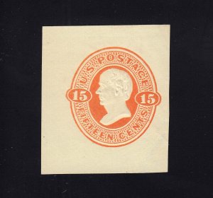 Scott #U97 15c Webster Mint Cut Square, Cat $160.00