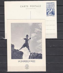 France, H & G cat. 133. Scouting Postal Card.  Both sides shown. ^
