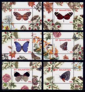 St. Martin Sc# 77-88 MNH Butterflies 2016 (12x S/S)