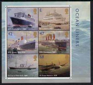Great Britain 2004 Ocean Liners perf m/sheet containing s...