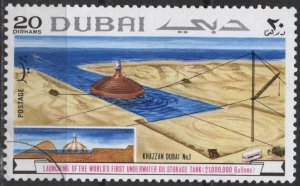 Dubai 114 (used cto) 20h launching of oil storage tank (1969)