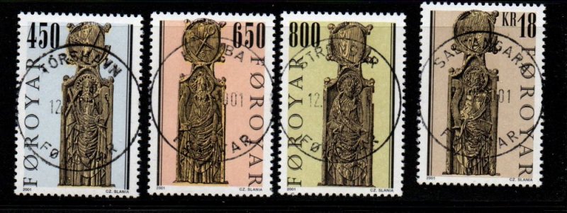 Faroe Islands Sc 389-92  2001 Pew Gables stamp set used