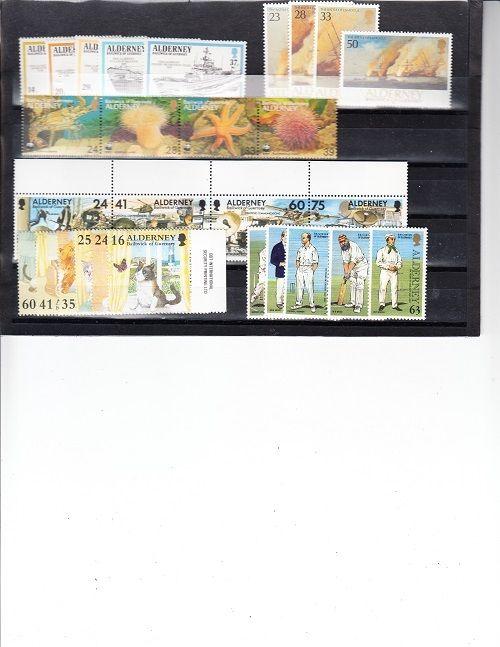 Alderney Scott 55 // 105 Mint NH (6 sets) Catalog Value $48.90