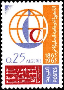 Algeria #313, Complete Set, 1963, Red Cross, Never Hinged
