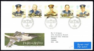 Great Britain Sc# 1157-1161 FDC 1986 9.16 Royal Air Force