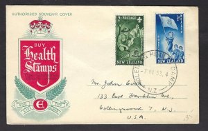 1953 New Zealand Health Camp Scouts Guides FDC Glenelg Health camp