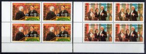 Uganda 1982 Sc#356/357 WASHINGTON & ROOSEVELT ANNIVERSARIES  Block of 4 MNH