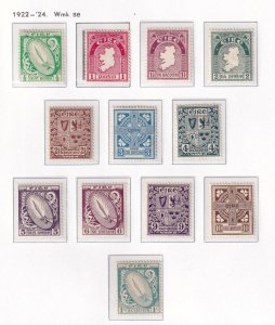 IRELAND # 65-76 VF-MLH COAT OF ARMS,SWORD OF LIGHT ETC CAT VALUE $143+++