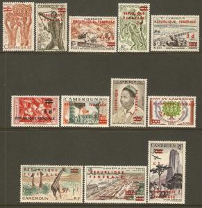 Cameroun #343-51+C38-40 NH Ovpts Federal Republic