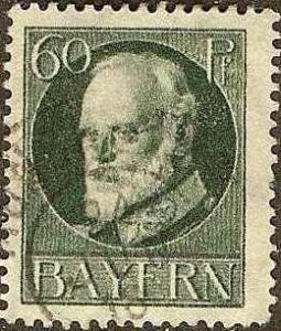 Bavaria - #107 -Used- 1914 - Ludwig III - 60pf - SCV-2.00