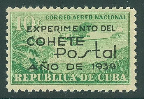 CUBA #C31, 10c Airmail Ovpt, og, NH, VF, Scott $26.00