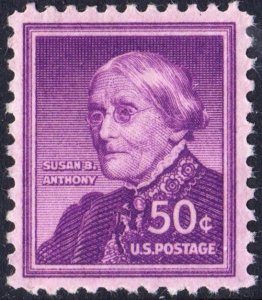 SC#1051 50¢ Susan B. Anthony (1955) MNH