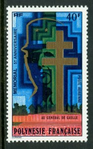 French Polynesia 1977 Crusaders Christian Cross Airmail  Sc # C147 MNH V51