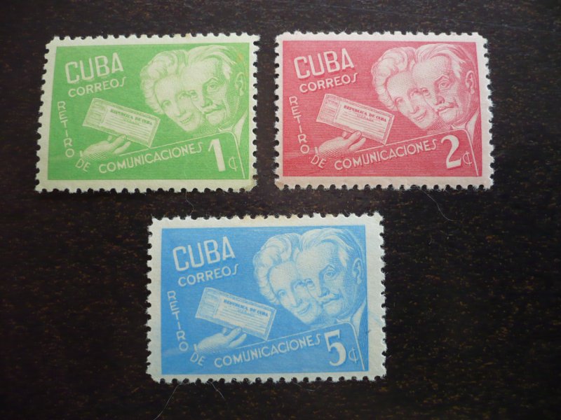 Stamps - Cuba - Scott# 399-401 - Mint Hinged Set of 3 Stamps