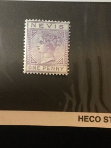 Nevis Scott Number 22 Mint Hinged Catalog $125 Hard Stamp! See My British Stamps