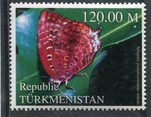 Turkmenistan 2000 BUTTERFLY 1 value Perforated Mint (NH)