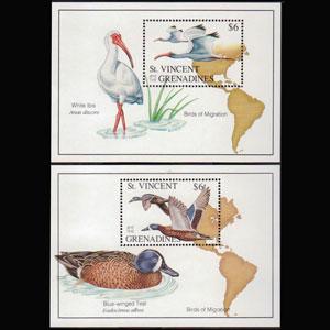 ST.VINCENT 1993 - Scott# 1826-7 S/S Birds NH