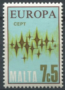 Malta Sc#453 MNH, 7c5m lt bl & multi, Europa (C.E.P.T.) 1972 - Stars (1972)