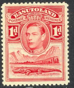 BASUTOLAND 1938 KGVI 1d Crocodile Pictorial Sc 19 MH