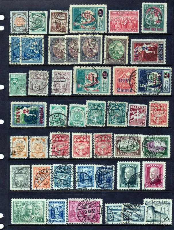 LITHUANIA  Latvia Early Used (Apprx 45 Items) (H00870