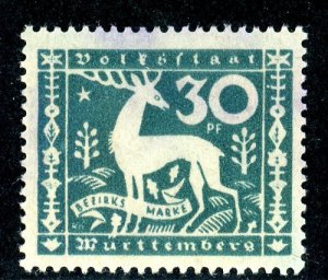German States- Wurttemburg, Scott #o56, Unused, Hinged