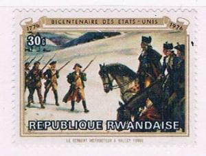 Rwanda 723 Unused Instruction at Valley Forge painting 1976 (R0564)