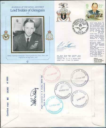 CDM8a RAF COMMANDERS Lord Tedder of Glenguin Signed Gp Capt K B Latton (D)